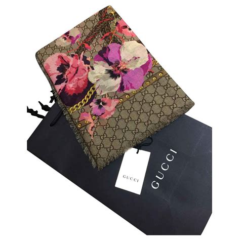 gucci rose beige|Gucci rose scarf.